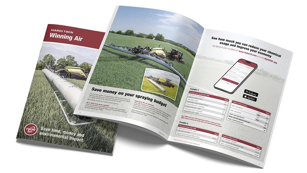 TWIN Winning Air brochure mockup