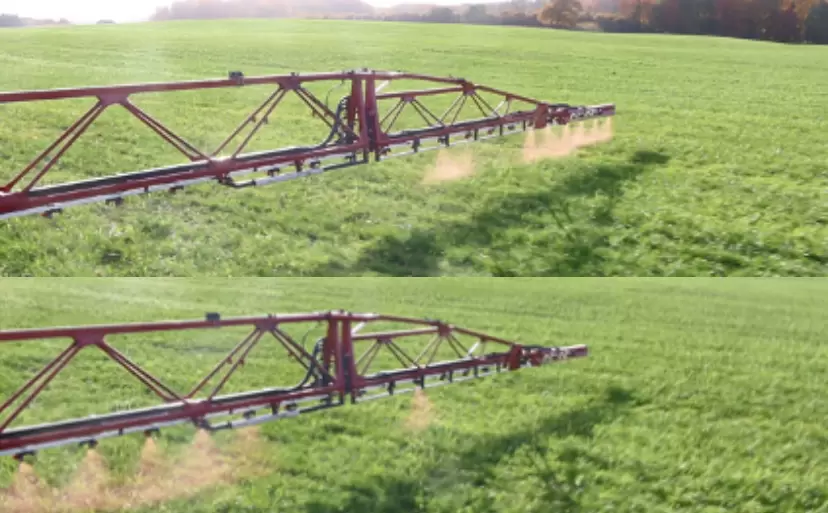 Individual nozzles on the boom only open a split second over the unwanted grass species. In this field trial, spot spraying was expected to limit spraying by 35% of the total field area, and the Navigator 4000 i did just that.